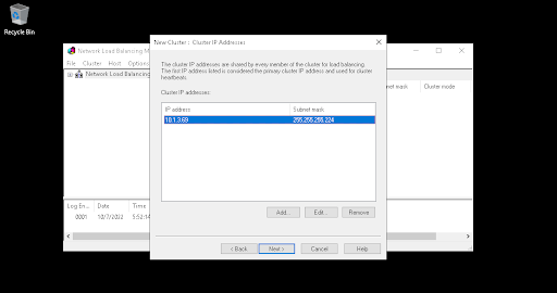 iis clustering setup step 15